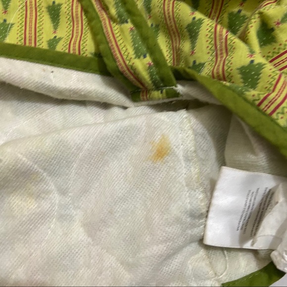 Vintage Christmas Shopping Tote Bag Purse Pine Tree Print Cloth Canvas 20X14” - Picture 4 of 8